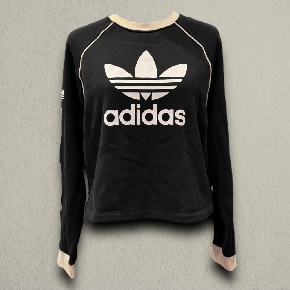 ADIDAS CREW NECK CROPPED SWEATER